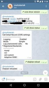 Asterisk и Telegram